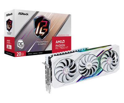 ASRock AMD Radeon RX 7900 XT Phantom Gaming OC 20GB White Graphics Card