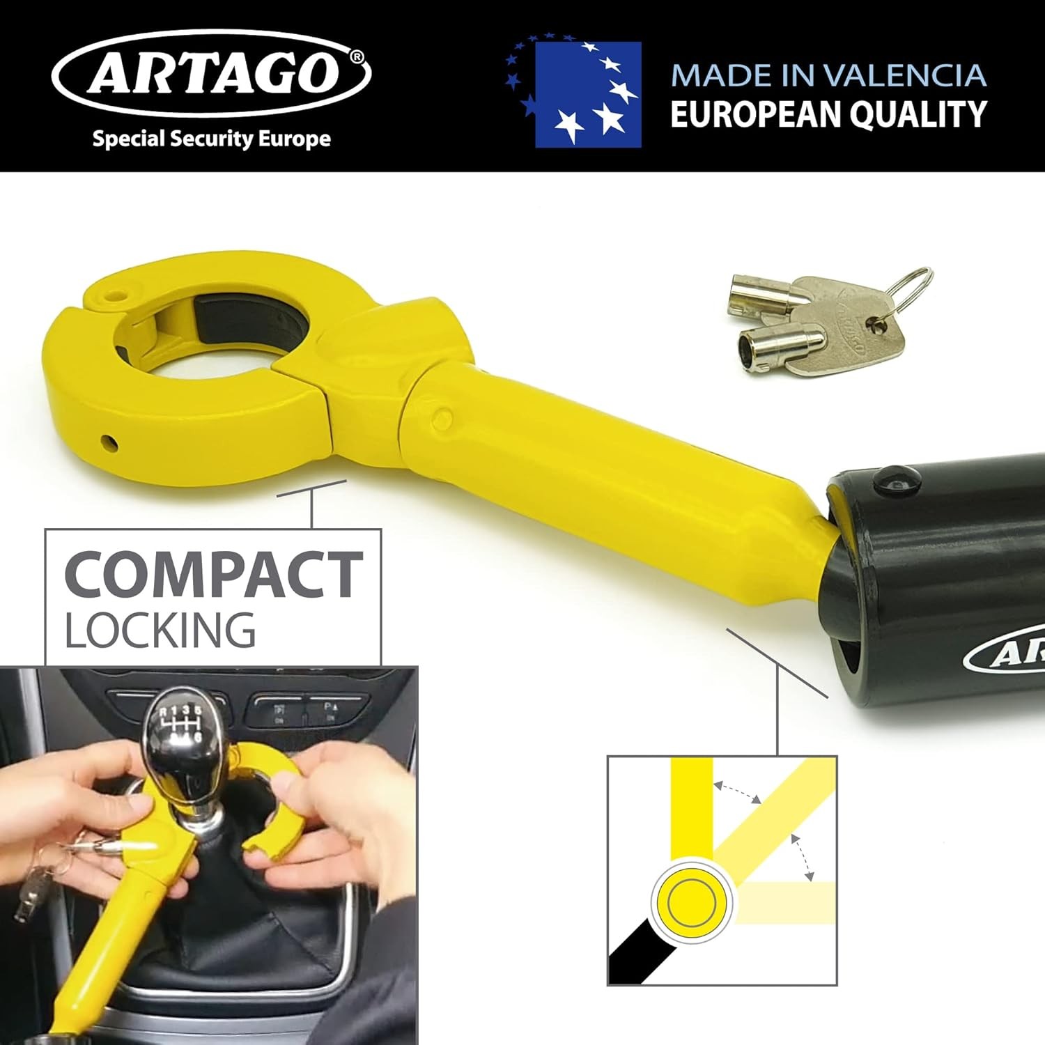 Car Handbrake Lock, More Adaptable Thread Adjustment, High Security with Anti