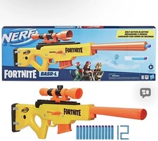 Nerf Fortnite BASR-L Clip Fed Blaster Removable Scope E7522 Hasbro NEW