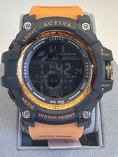 Activa x Invicta ACW8020-005 Men's 56mm Orange Black Digital Sport Watch NIB