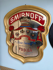 Smirnoff Vodka Advertising Mirror Sign Gold Frame Distillery Theme