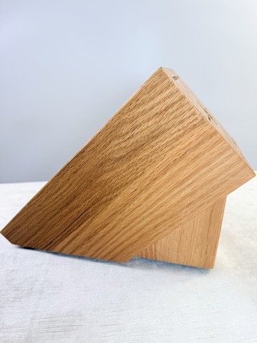 Cutco Galley Set Knife Storage Block Handcrafted Wood 7-Slot Made in USA - Afbeelding 2 van 9