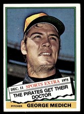 1976 Topps Baseball #146T George Medich Signed Autograph (no COA) *g2