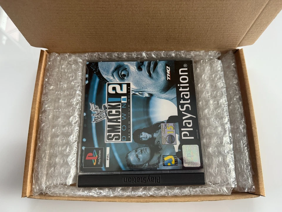 WWF SmackDown 2 Know Your Role PS1 - UK PAL VGC with Natural Disc - Tracked - Image 3 of 4