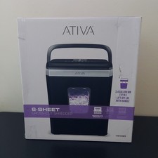 Ativa Paper Shredder 6 Sheet Cross Cut Model ...