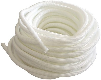 Absolute USA SLT14-50WH 50' 1/4'' 5mm white split wire loom conduit polyethylene