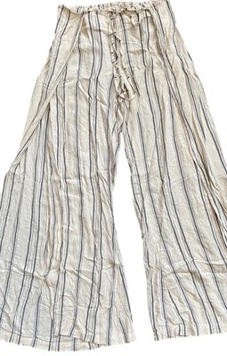 Billabong Adventure Spirit Wide Leg Wrap Palazzo Pant Women S Stripe  Beach Boho