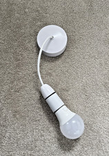 Deta V1280 Pendant Set c/w 6in Cord & T2 Rated Lampholder B22 LED 7W bulb incl