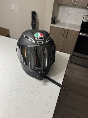 AGV Pista GP Carbon Black Motorcycle Helmet Size M Full Face cardo edge included