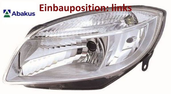 Abakus 665-1114L-LD-EM Hauptscheinwerfer Links Scheinwerfer FüR Skoda-image