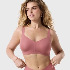 Evelyn Bobbie Beyond Seamless Wirefree Bra Pink Canyon S New