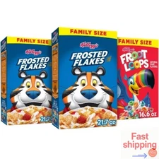 Kellogg's Cereal Variety Pack - Froot Loops & Frosted Flakes, 81.7oz/3ct