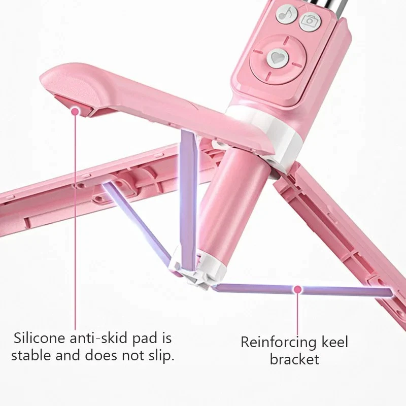Wireless Selfie Stick Tripod Stand with Light Bluetooth Remote Extendable Stand - Image 4 of 4