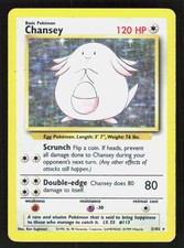 Pokemon Chansey 3/102 Holo Rare Base Set Unlimited (MP) on eBay