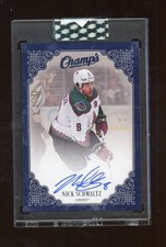 2023-24 UD Clear Cut Hockey Champ's Blue Nick Schmaltz AUTO 11/50