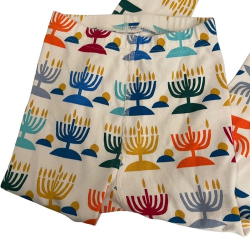 Hanna Andersson Pajamas Size 5 Hanukkah Long Sleeve Set Outfit Colorful - Picture 7 of 9