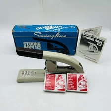 VINTAGE SWINGLINE 113 ARMSTAPLER - Heavy Duty Book Strongarm w/Staples Included