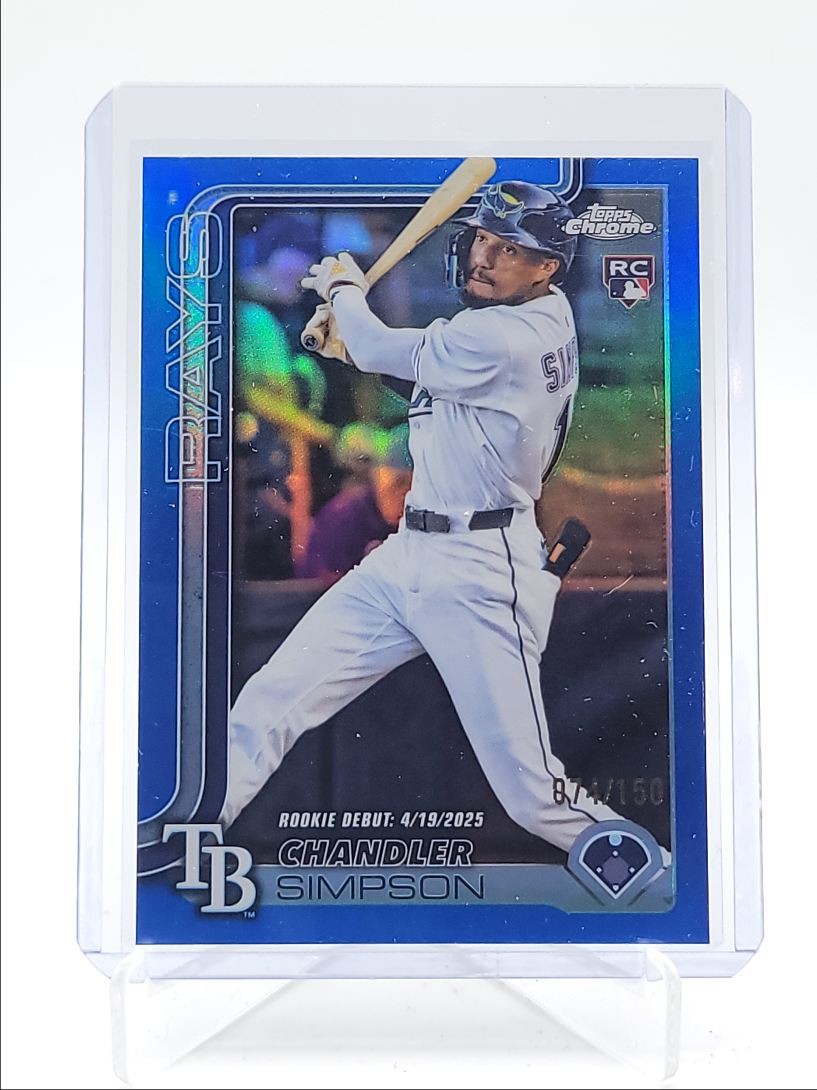 CHANDLER SIMPSON 2025 TOPPS CHROME UPDATE ROOKIE DEBUT BLUE RC /150 Q1940