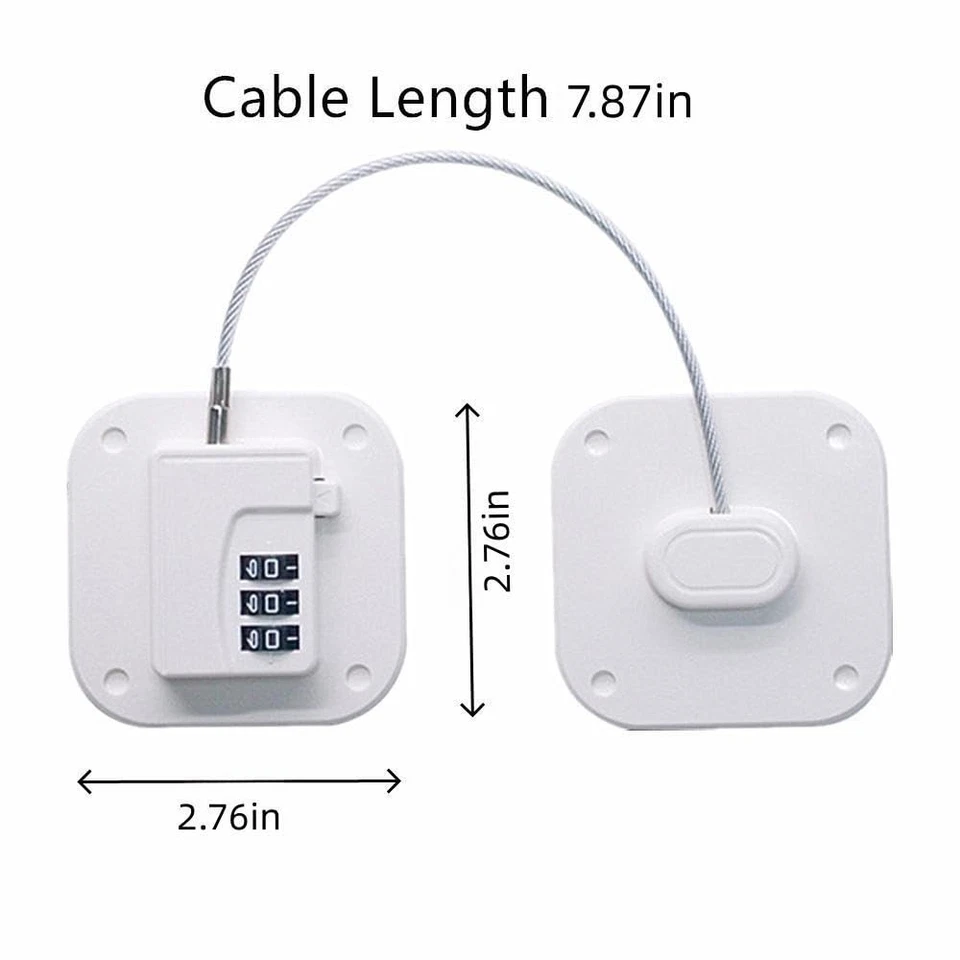 Kühlschrank-Code-Schloss, Kindersicherung, Schrankriegel, Kabelschlösser für ... - Bild 2 von 4
