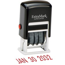 Super Dater Ink Stamp Self Inking Rubber Date Stamper for Documents Red Ink