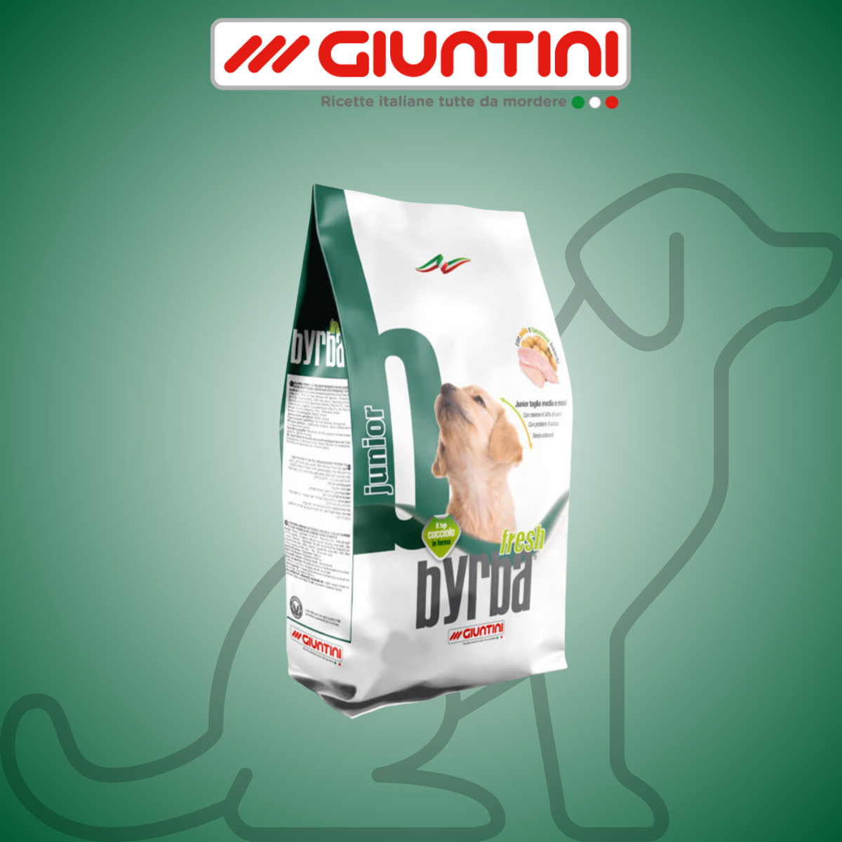 Byrba Fresh Junior 12kg Alimento completo per cuccioli di taglia media e maxi