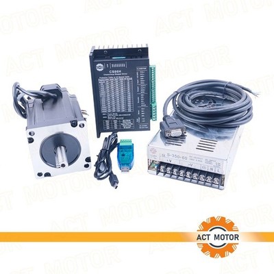 1Axis 9N.M Brake motor NEMA34 Closed Loop Stepper Motor&Drive CS86H&Power 350W