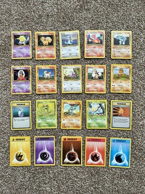 20 Vintage Pokémon Karten Lot - Original Base Set (Classic TCG)
