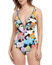 Profile by Gottex  SIZE 10 Rising Sun V-Neck Halter One Piece Swimsuit - 104