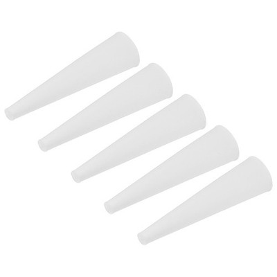 20 Pieces Silicone Rubber Tapered Plug 2mm to 6mm Solid White for Lab Use