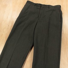 BROOKS BROTHERS flat front wool dress pants 33x29 vtg 80s 90s usa made prep