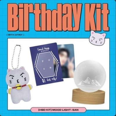 ATEEZ サン センイル MD MOOD LIGHT ATEEZ SAN BIRTHDAY 2023 Mood Light + Doll Keyring + Photocard New