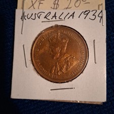 1934 AUSTRALIA 1 LARGE PENNY XF