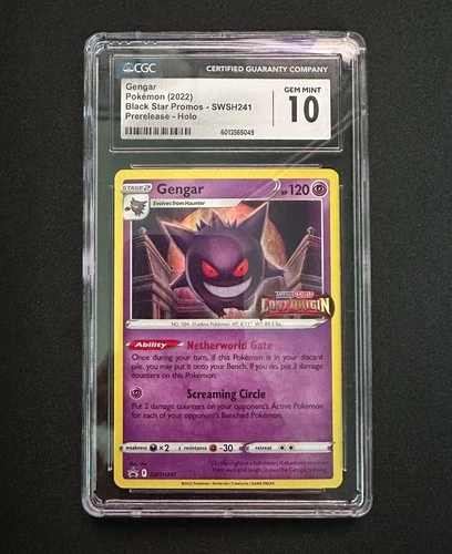 CGC 10 Gengar SWSH241 Lost Origin Prerelease Promo POKEMON 2022