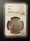 1882-Philadelphia-NGC-MS 61 Morgan Dollar - Mint Luster