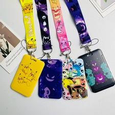 Cartoon Anime Student Pikachu Neck Lanyard Card Sleeve ID