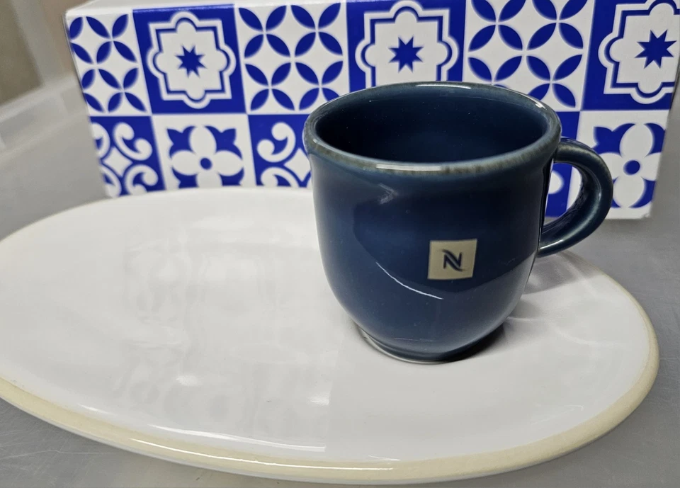 Nespresso View Espresso Tassen Set (2 Tassen 2 Untertassen). Neu OVP - Bild 4 von 4