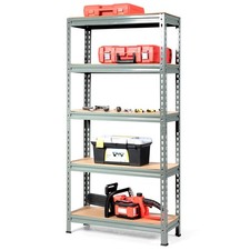 Ironmax 5-Tier Metal Storage Shelves 60" Garage Rack W/Adjustable Shelves Gray