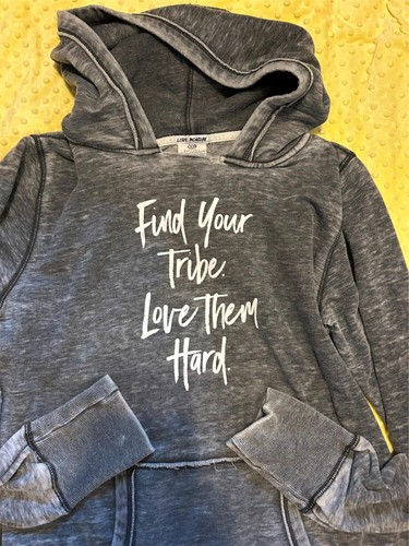 Love Monday Women’s Hoodie XXL Gray “Find Your Tribe Love Them Hard” Super Soft