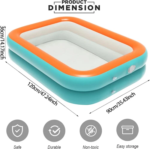 Planschbecken für Kinder, Schwimmbecken 120x90, Kinderpool Planschbecken Garten - Bild 2 von 7