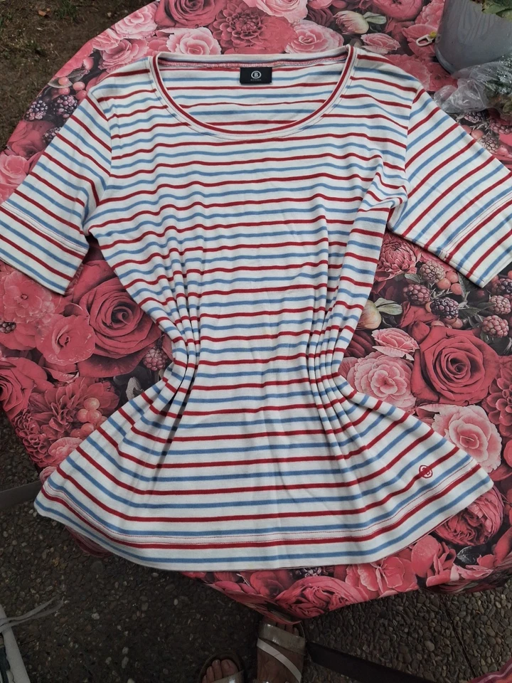Bogner Damen T-Shirt, Baumwolle, Gestreift, Größe 42 - Bild 3 von 3