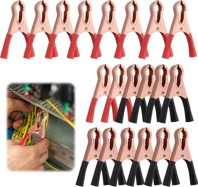 MARKE HJJMN 20Stks Krokodilklemmen, 50A Kupfer Autobatterie Klemmen, Batterie Zange