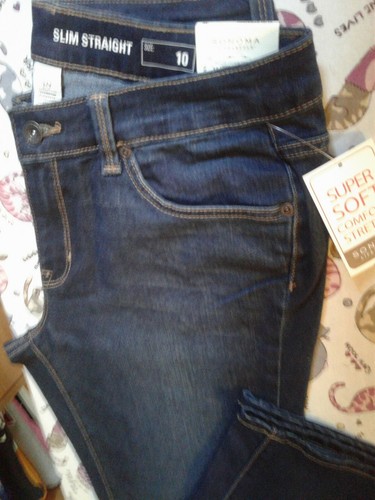 Sonoma Slim Straight Mid Rise Stretch 