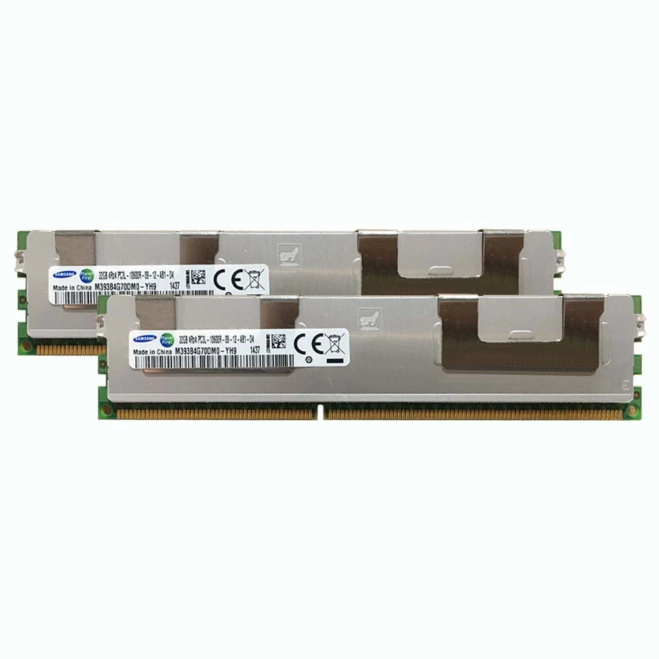 2x 32GB Samsung 4Rx4 PC3L-10600R DDR3L 1333Mhz DIMM ECC SERVIDOR Memoria RAM Foto 2 de 3