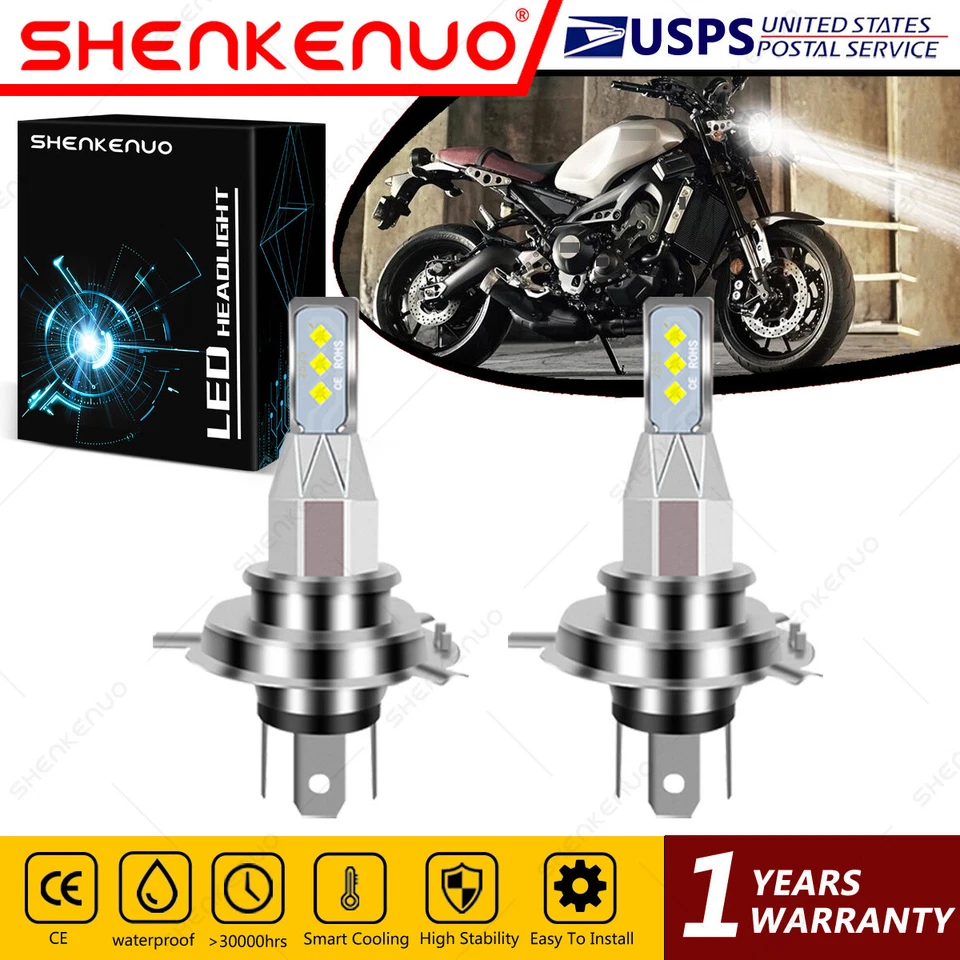 Para Honda Grom 125 2014-2015 2X HS1 9003 LED Faros Bombillas 8000K Azul Hielo YTL Foto 4 de 4