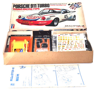 Rare Vintage Ikko Mokei Porsche 911 Turbo 1/24 Motorized Kit FA-130 from Japan