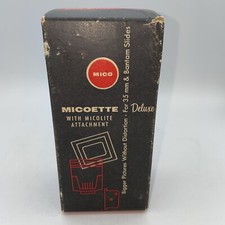 Vintage Micoette deluxe With Micolite Attachment For 35mm Bantam Slides