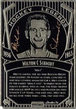 Milt Schmidt autographed Hockey card (Boston Bruins) 1993 Legendary Foil Promo