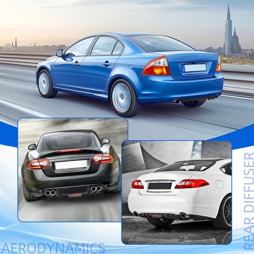 For Mazda CX-5 CX-3 CX-9 34" Shark Fin Wing Rear Diffuser Bumper Spoiler Lip - Picture 12 of 12