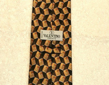 Valentino "3-D" Cravatte Tie - 100 Silk - Made in Italy - New Without Tags -