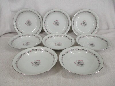 Empress China Serving Plate Seyei Japan Pink Valley 505 7'' Diameter Set of 8
